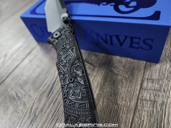 Chaves Redencion Street Blue Label - Dead Aztec Laser Engraved Black Micarta Scales - 2 Blade Style Options - New In Box
