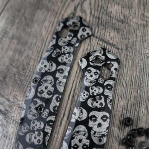 Misfits!  - Benchmade 940 Osborne - Laser Engraved DLC Titanium Scales - Flytanium Gear *Scales AND Black Hardware