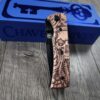 Chaves Redencion Street - Davy Jones Relief Engraved Copper Scales - Knife Install Optional - Black Elmax Blade Drop Point or Tanto