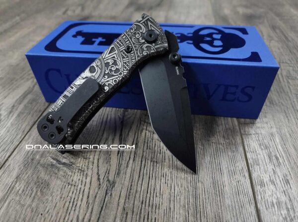Chaves Redencion Street Blue Label - Titanium Scales - Dead Aztec Theme - Drop Point or Tanto - COMPLETE KNIFE!! Extra Clip - New in Box
