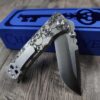 Chaves Redencion STREET Relief Engraved Skull Design Titanium Scales NIB - Complete knife - EDC