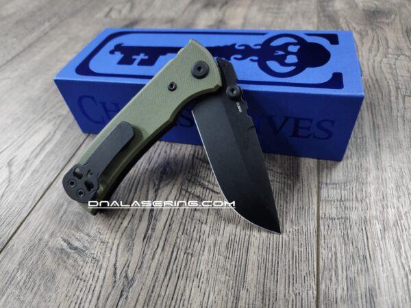 il_fullxfull.6758490779_cd5b.jpg Chaves Redencion Street - Blue Label - OD Green G-10 Scales - Complete Knife - Black Elmax Blade - 2 Blade Style Options - New In Box