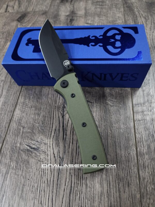 Chaves Redencion Street - Blue Label - OD Green G-10 Scales - Complete Knife - Black Elmax Blade - 2 Blade Style Options - New In Box