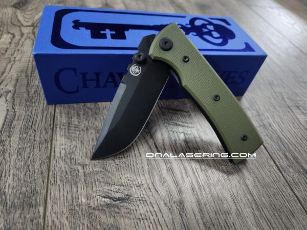 il_fullxfull.6758494983_qasd.jpg Chaves Redencion Street - Blue Label - OD Green G-10 Scales - Complete Knife - Black Elmax Blade - 2 Blade Style Options - New In Box