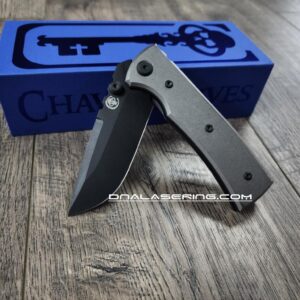 Chaves Redencion Street Blue Label - Titanium Scales - Complete Knife - Black Elmax Blade - 2 Blade Style Options - New In Box