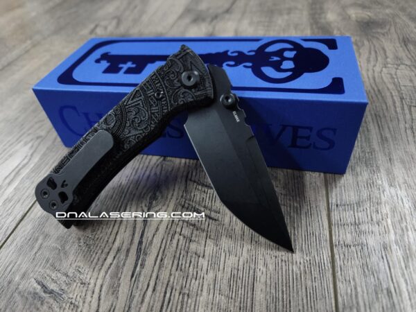 Chaves Redencion Street Blue Label - Dead Aztec Laser Engraved Black Micarta Scales - 2 Blade Style Options - New In Box