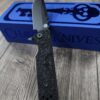 Chaves Knives TAK Flipper Knife - Engraved Dead Aztec - Black Micarta 2.75" - Tanto or Drop Point Blade Option - Complete Knife - EDC