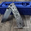 Chaves Redencion Street Blue Label - Titanium Scales - Dead Aztec Theme - Drop Point or Tanto - COMPLETE KNIFE!! Extra Clip - New in Box