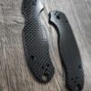 Custom Para 3 Carbon Fiber Scales for Spyderco Para 3 Knife - EDC Scales - Carbon Fiber - Basketweave