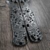 Bugout MINI Skull Aztec Calendar - Titanium Stonewashed Scales  - Deep Laser Engraved Titanium Scales - EDC Gear