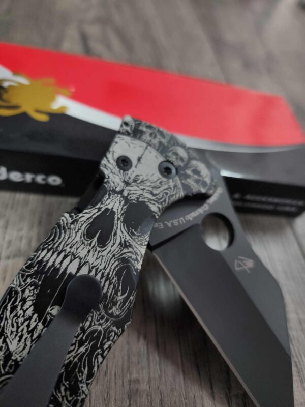 Yojimbo 2 Death Portal! Black Titanium scales with DLC Black CPM S30V Blade AND Blacksmith Deep Carry LynchNW Pocket clip