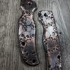 Spyderco Shaman -Skull Pattern - NEW Relief Engraving Style - Laser Engraved Copper Aged Scales - EDC Gear *Scales Only*
