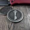Rule #9 / Chaves Skull Key - Deep Laser Engraved Titanium Coin - Stonewashed Finish - Always Carry a Knife/Chaves  KNIFE NOT INCLUDED!!!