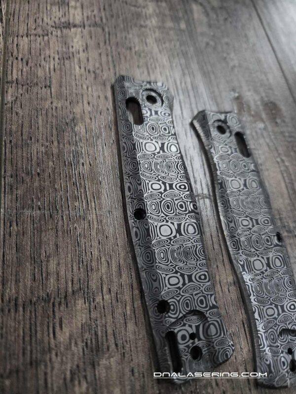 Dama Ladder Pattern - Fiber Laser Engraved - BEEF Titanium Knife Scales - Flytanium Gear - Scales Only