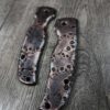 Spyderco Shaman -Skull Pattern - NEW Relief Engraving Style - Laser Engraved Copper Aged Scales - EDC Gear *Scales Only*