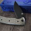 Chaves Redencion 229 -  Seigaiha Relief Engraved Laser Engraved Titanium Scales - Knife Install Optional - 4 Blade Styles - New In Box