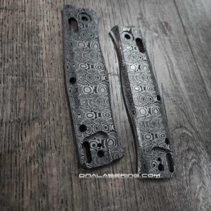 Dama Ladder Pattern - Fiber Laser Engraved - BEEF Titanium Knife Scales - Flytanium Gear - Scales Only