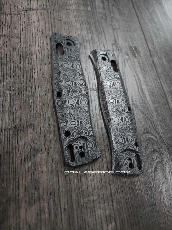 Dama Ladder Pattern - Fiber Laser Engraved - BEEF Titanium Knife Scales - Flytanium Gear - Scales Only