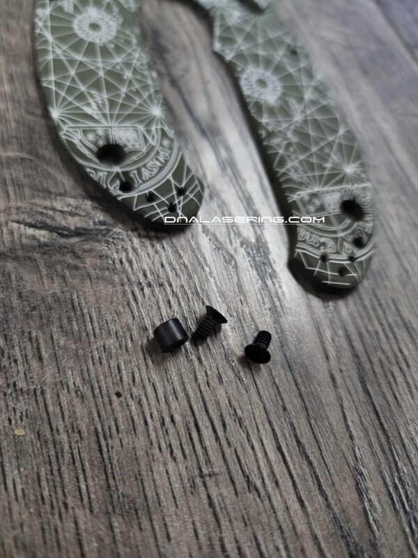 Goonies Map - Spyderco Manix 2 Laser Engraved Scales – Agent Series – Linerless – Cerakote OD GREEN - Optional Knife Install