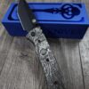 il_fullxfull.7020367637_lm7x.jpg Chaves Redencion 229 - Davy Jones Relief Engraved Titanium Scales - Knife Install Optional - 4 Blade Styles - New In Box