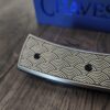 Chaves Redencion 229 -  Seigaiha Relief Engraved Laser Engraved Titanium Scales - Knife Install Optional - 4 Blade Styles - New In Box