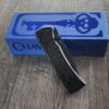 Blacked out Chaves Redencion 229 Black Micarta Laser Engraved Seigaiha Waves COMPLETE KNIFE - Black ELMAX Blade - Drop Point & Tanto Options