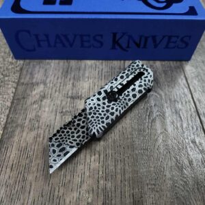 Chaves C.H.U.B. Slipper Slide Lock PVD Coated with laser engraved Kryptec pattern! Utility knife - EDC knife - Complete knife - New In Box