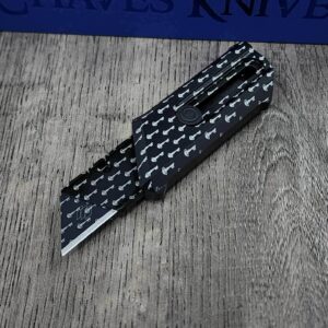 Chaves C.H.U.B. Slipper Slide Lock PVD Coated with laser engraved Key pattern! Utility knife - EDC knife - Complete knife - New In Box