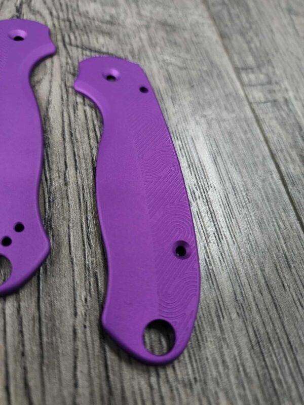 Loop Scales - Aluminum - Spyderco Para 3 - Nebula Purple - EDC Scales - Fytanium Gear