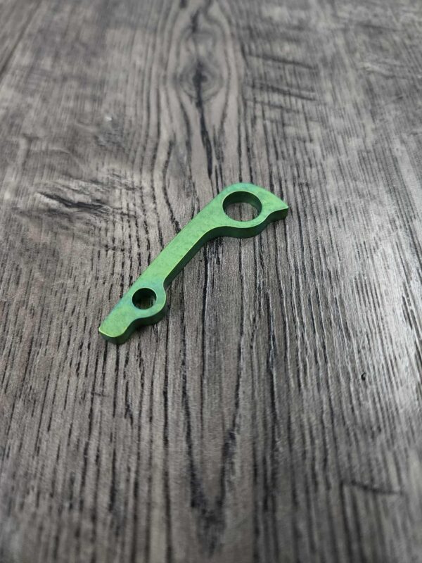 Anodized Alien Green! Titanium Backspacer for Spyderco Paramilitary 2 PM2   – Grade 5 Ti – Precision Machined Replacement