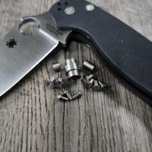 Replacement Screw Set for Spyderco Para Military 2 - Stainless Steel - Satin Finish - EDC Gear