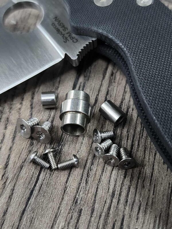 Replacement Screw Set for Spyderco Para Military 2 - Stainless Steel - Satin Finish - EDC Gear