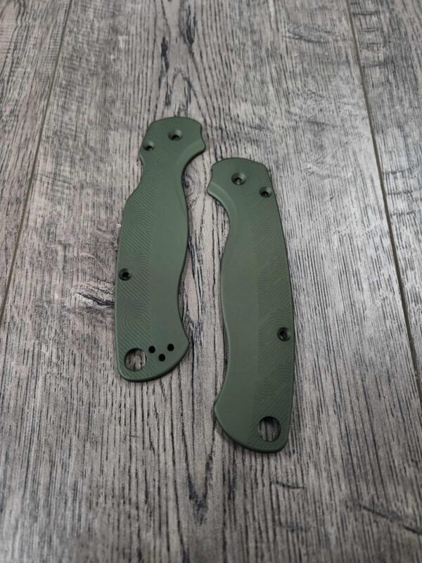 Loop Scales - Aluminum - Spyderco Para 2 - Olive Drab - EDC - Flytanium Gear