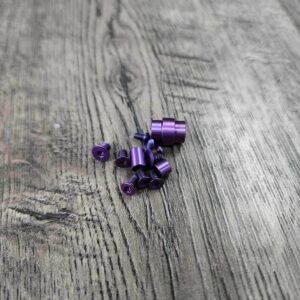 PM2 Purple Haze Anodized Titanium Hardware Kit for Spyderco Paramilitary2  PM2 Knife – Grade 5 Ti Screws, Pivot, Standoff, Lanyard Tube