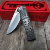 Chaves Liberation Street Integral Knife M390 SW Ti – Chaves Aztec Design - With Extra Clip NEW in Box - Relief Engraved Chaves Mayan Design