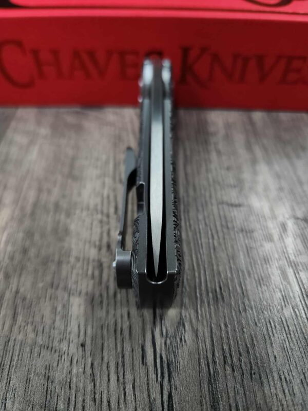 Chaves Liberation Street Integral Knife M390 SW Ti – Chaves Aztec Design - With Extra Clip NEW in Box - Relief Engraved Chaves Mayan Design