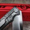 Chaves Liberation Street Integral Knife M390 SW Ti – Chaves Aztec Design - With Extra Clip NEW in Box - Relief Engraved Chaves Mayan Design