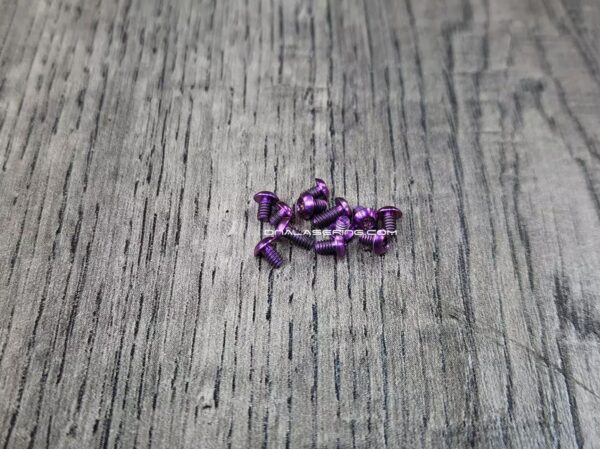 Benchmade Titanium Screw Set - Bugout 535 - Mini Bugout 533 - Anodized Titanium Screws - 6 Ano Colors - Flytanium Gear