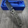 Blacked out Chaves Redencion 229 Green Micarta Laser Engraved Topo Pattern - COMPLETE Knife - Black ELMAX Blade - Drop Point & Tanto Options