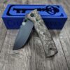 Blacked out Chaves Redencion 229 Green Micarta Laser Engraved Topo Pattern - COMPLETE Knife - Black ELMAX Blade - Drop Point & Tanto Options