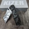 Skulls - Fiber Laser Engraved Micarta Scales - Kizer Drop Bear - Utility Clutch Lock - EDC Gear - Complete Knife - Engraved Blade