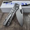 Flytanium Theory - Leaf Scroll - Deep Laser Engraved - Complete Knife - NIB