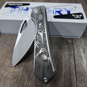 Flytanium Theory - Plague Doctor - Deep Laser Engraved - Complete Knife - NIB