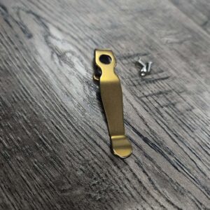 Titanium Spyderco Shaman / Bodacious  Deep Carry Pocket clip Anodized Bronze - LynchNW - MADE IN USA - Edc