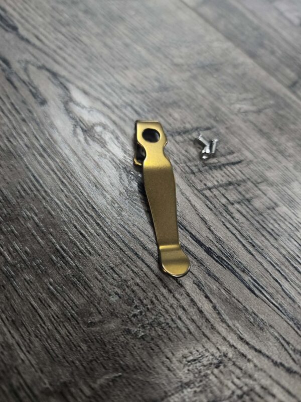 Titanium Spyderco Shaman / Bodacious  Deep Carry Pocket clip Anodized Bronze - LynchNW - MADE IN USA - Edc