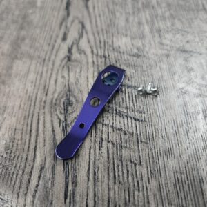 LynchNW - Spyderco Smock Clip - Titanium Deep Carry Pocket Knife Clip - Purple Ano Finish - MADE In USA
