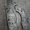 Aztec Calendar  - Spyderco YoJumbo - Deep Laser Engraved - Titanium Scales - EDC Gear *Scales/Handles Only*