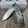 Crusader Cross - ZT Hinderer Slicer Framelock - Deep Fiber Laser Engraving - Geometric Background - EDC Knife - NIB