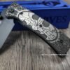 Chaves Redencion 229 - Relief Engraved Batman / Gotham Theme - Black ELMAX Tanto Blade - COMPLETE KNIFE