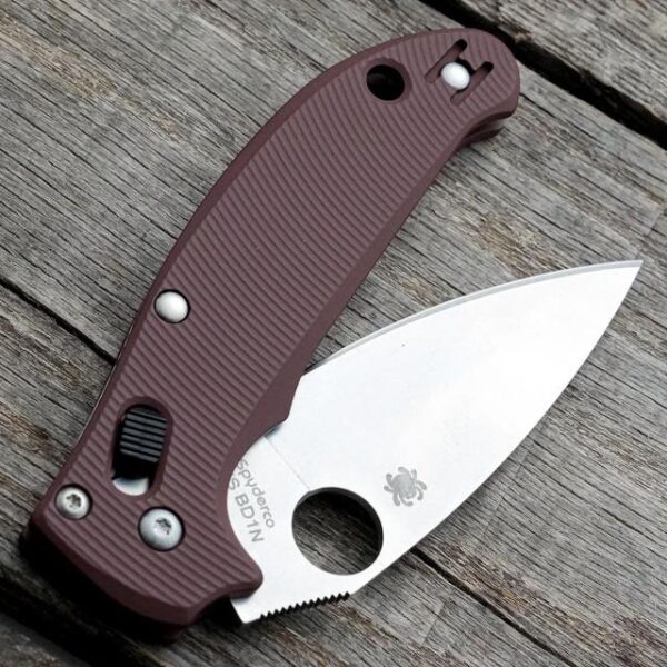 Spyderco Manix 2 Lightweight AWT (LW) Scales – Aggressive Agent Series – Linerless – Cerakote - Brick Red